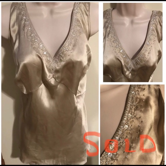 Nine West Tops - Nine West HOT 9 Satin Cami Shell Top Tank BLING